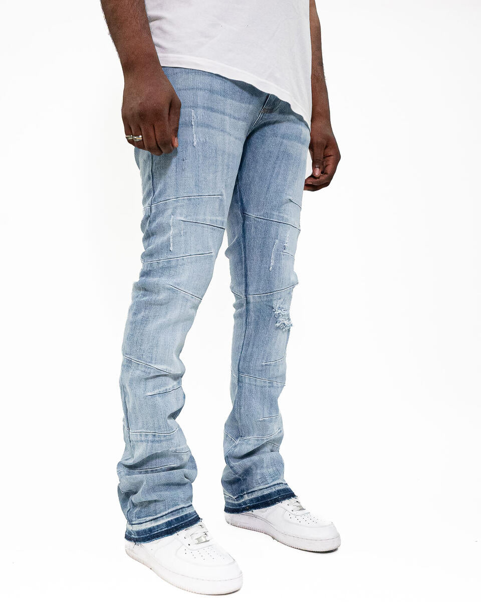 Golden Denim The Stacked Playas' - Light Wash