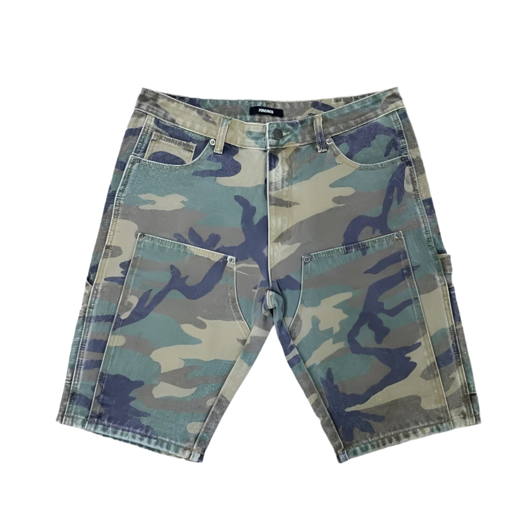 Kindred Distressed Shorts - Camo