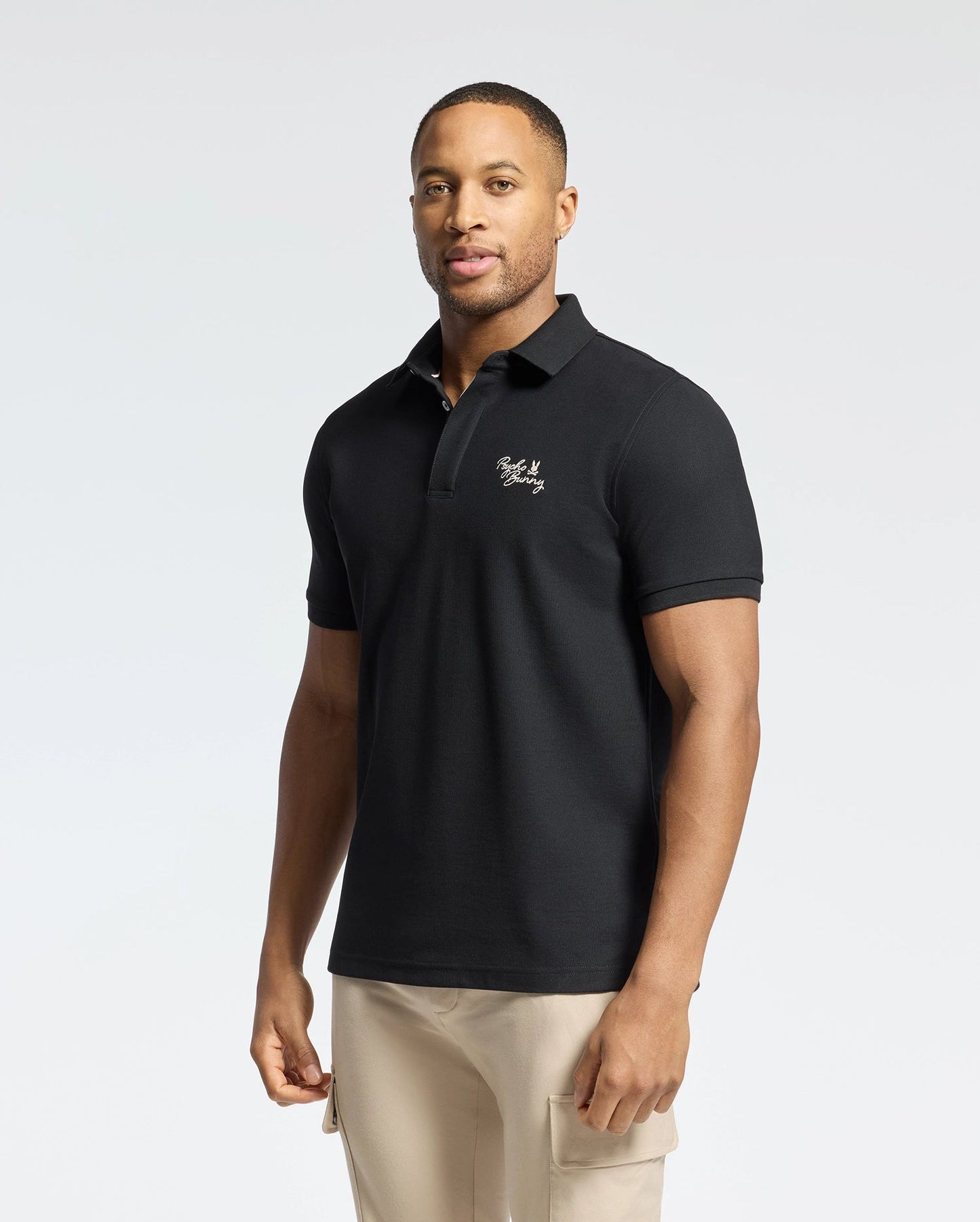 Psycho Bunny Desert Pique Polo - Black