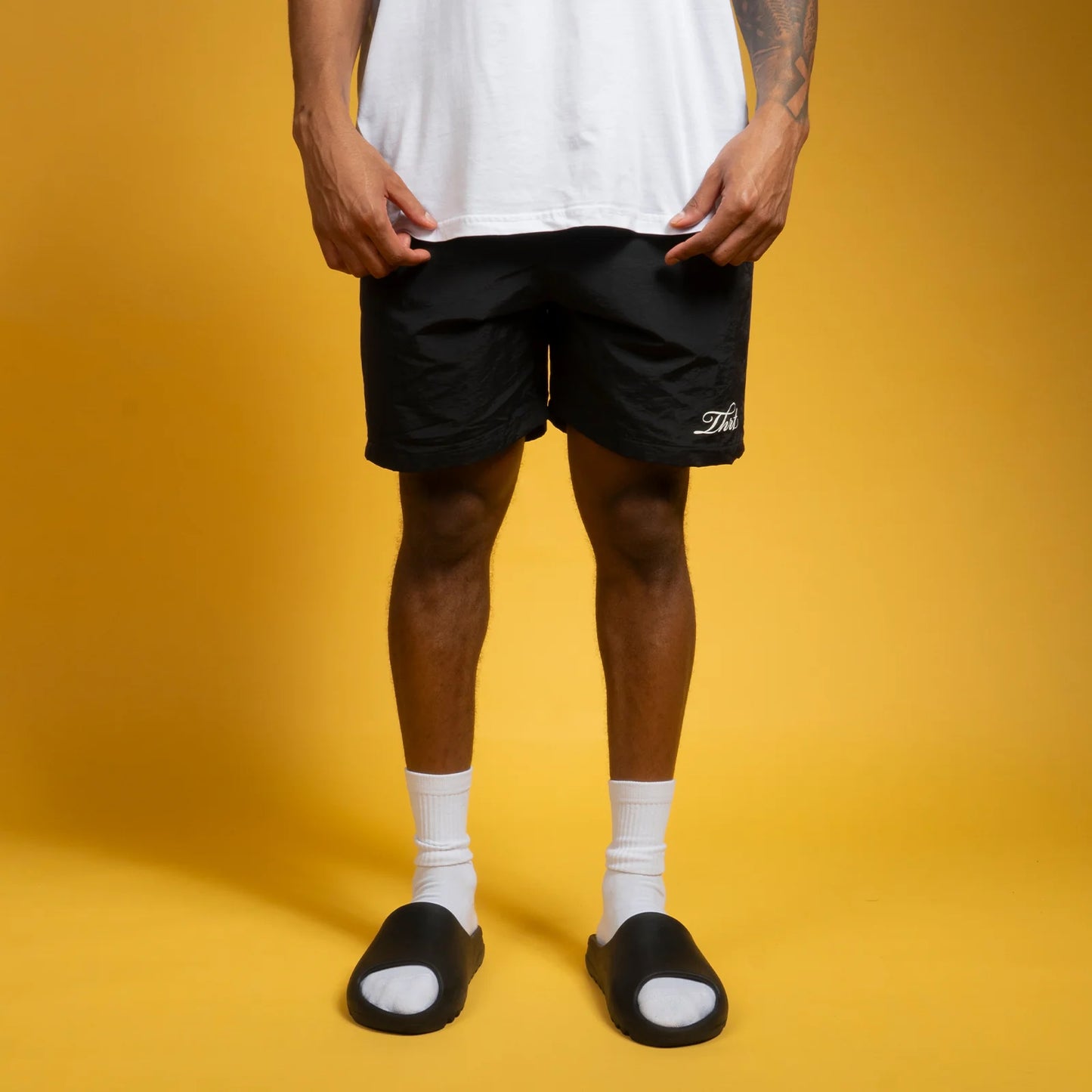 THRT Script Shorts - Black