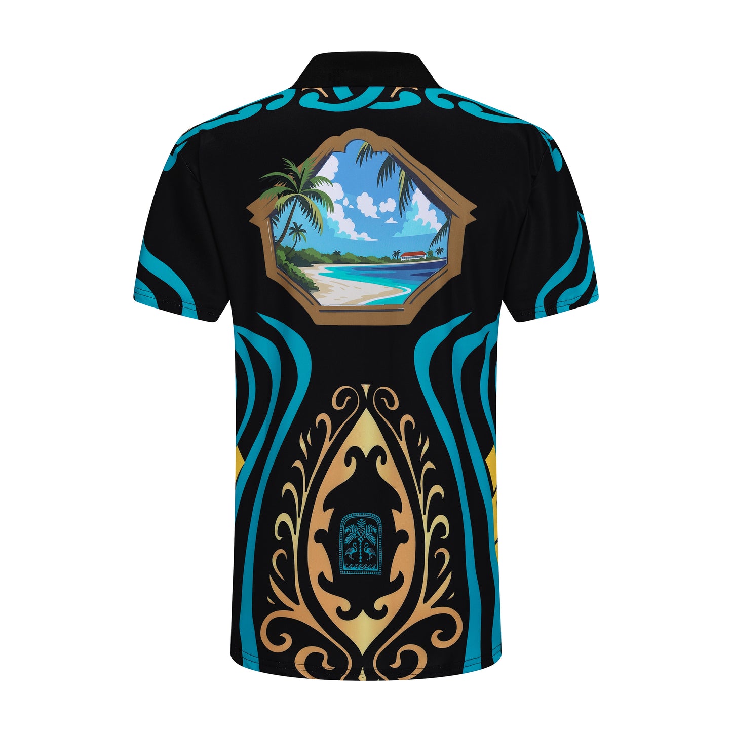 The Voyano Unisex Polo (Independence) - Black