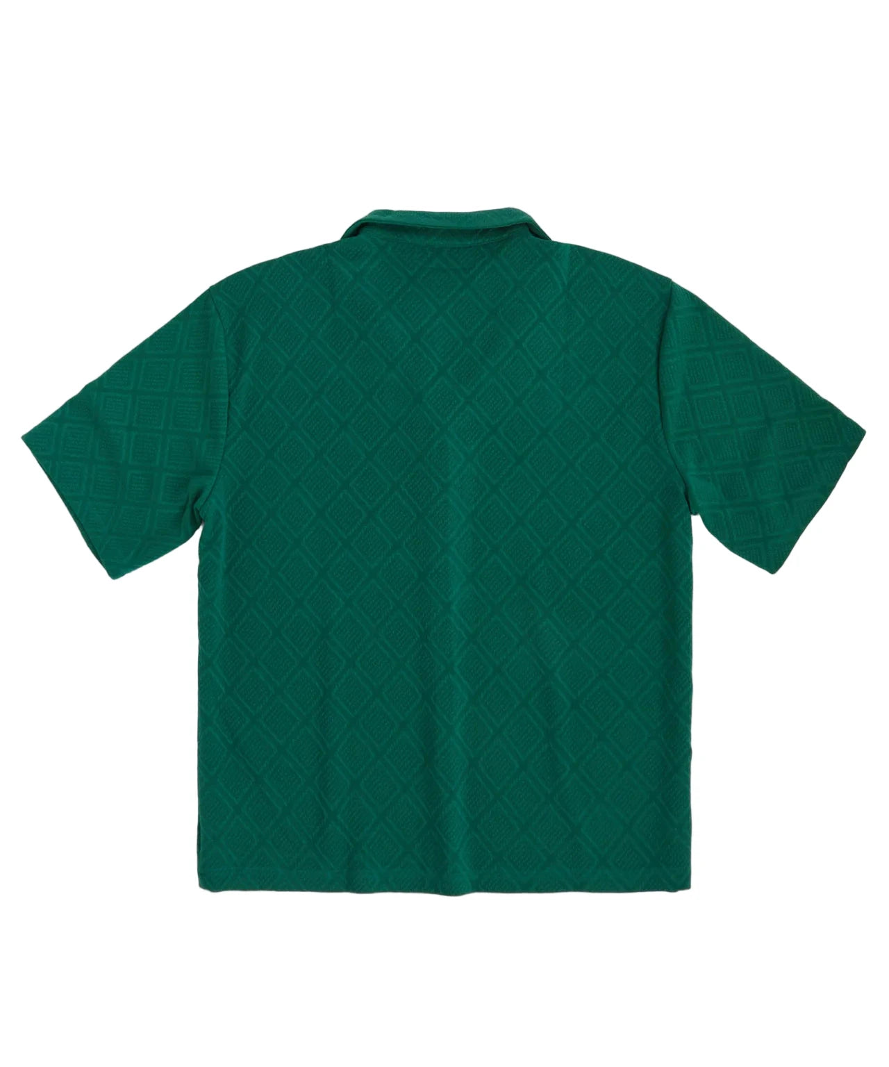 Reason Jacquard Textured Knit Button Down Shirt - Green