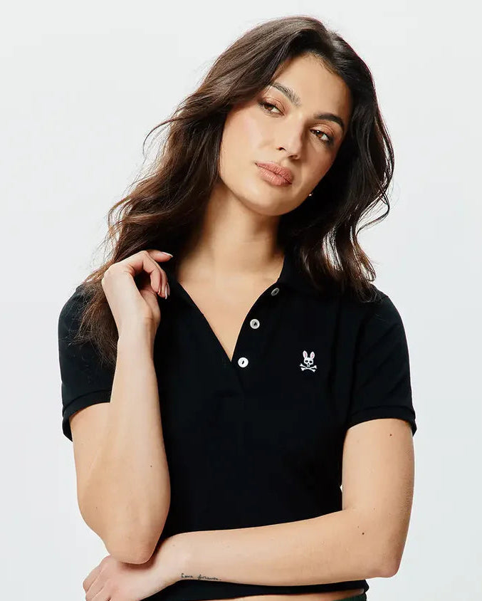 Psycho Bunny Women's Pique Polo - Black