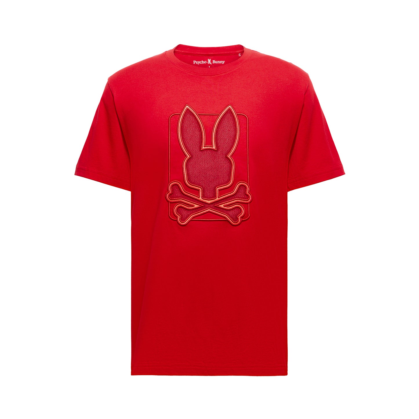 Psycho Bunny Pierce Embroidered Graphic Tee - Brilliant Red
