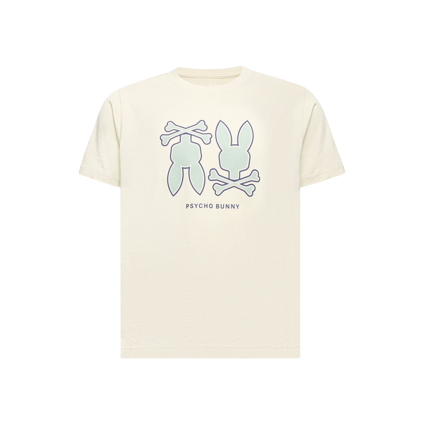 Psycho Bunny Kids Dawson Graphic Tee - White Cap Gray