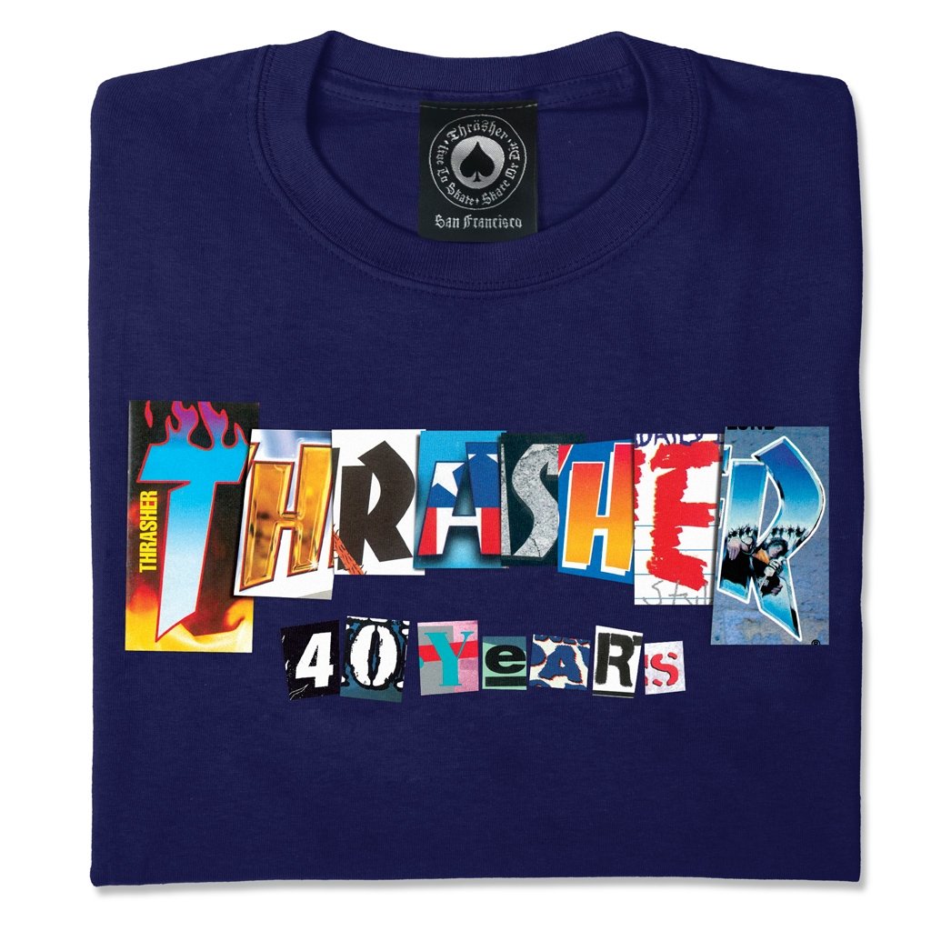 Thrasher 40 Years Tee - Navy