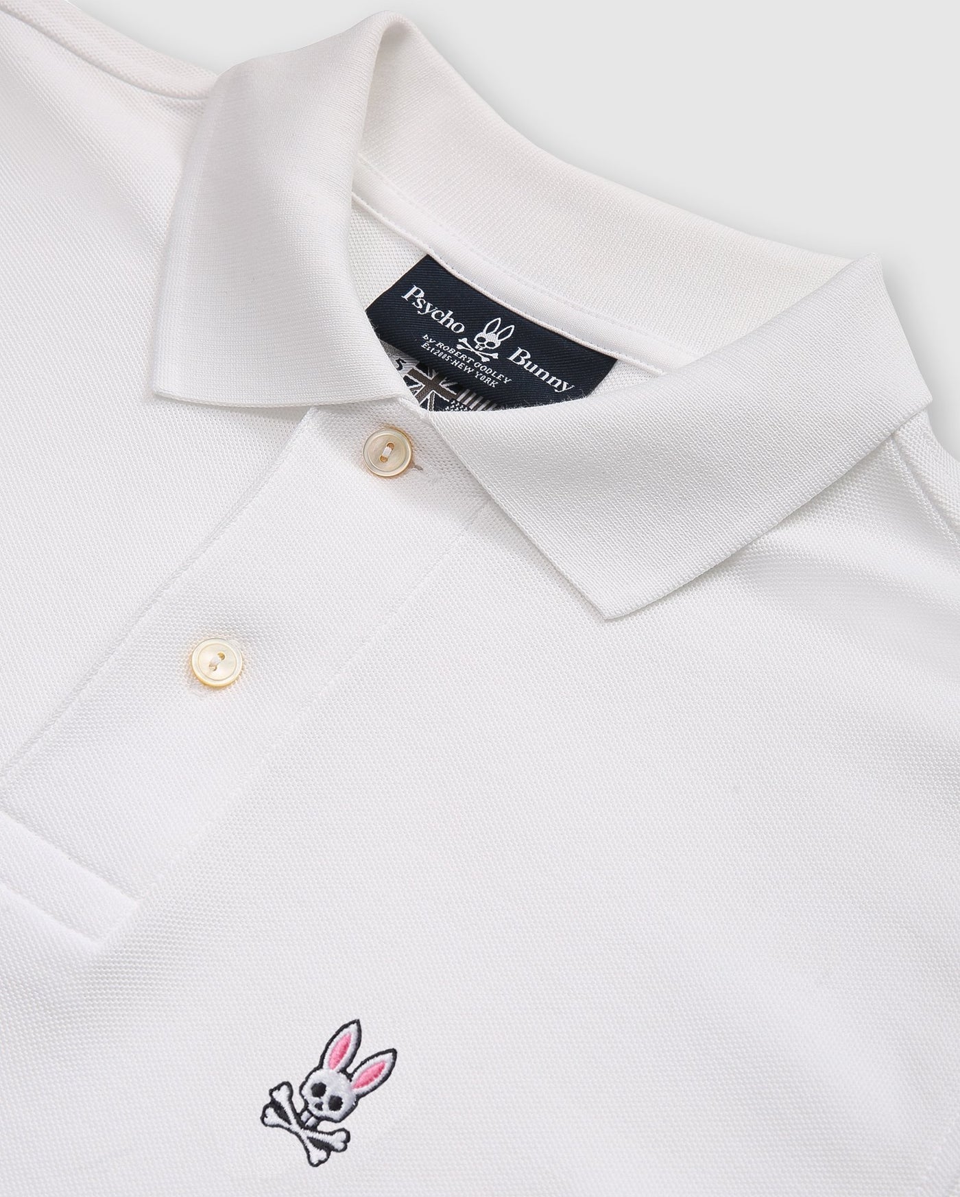 Psycho Bunny Mens Classic Polo - White