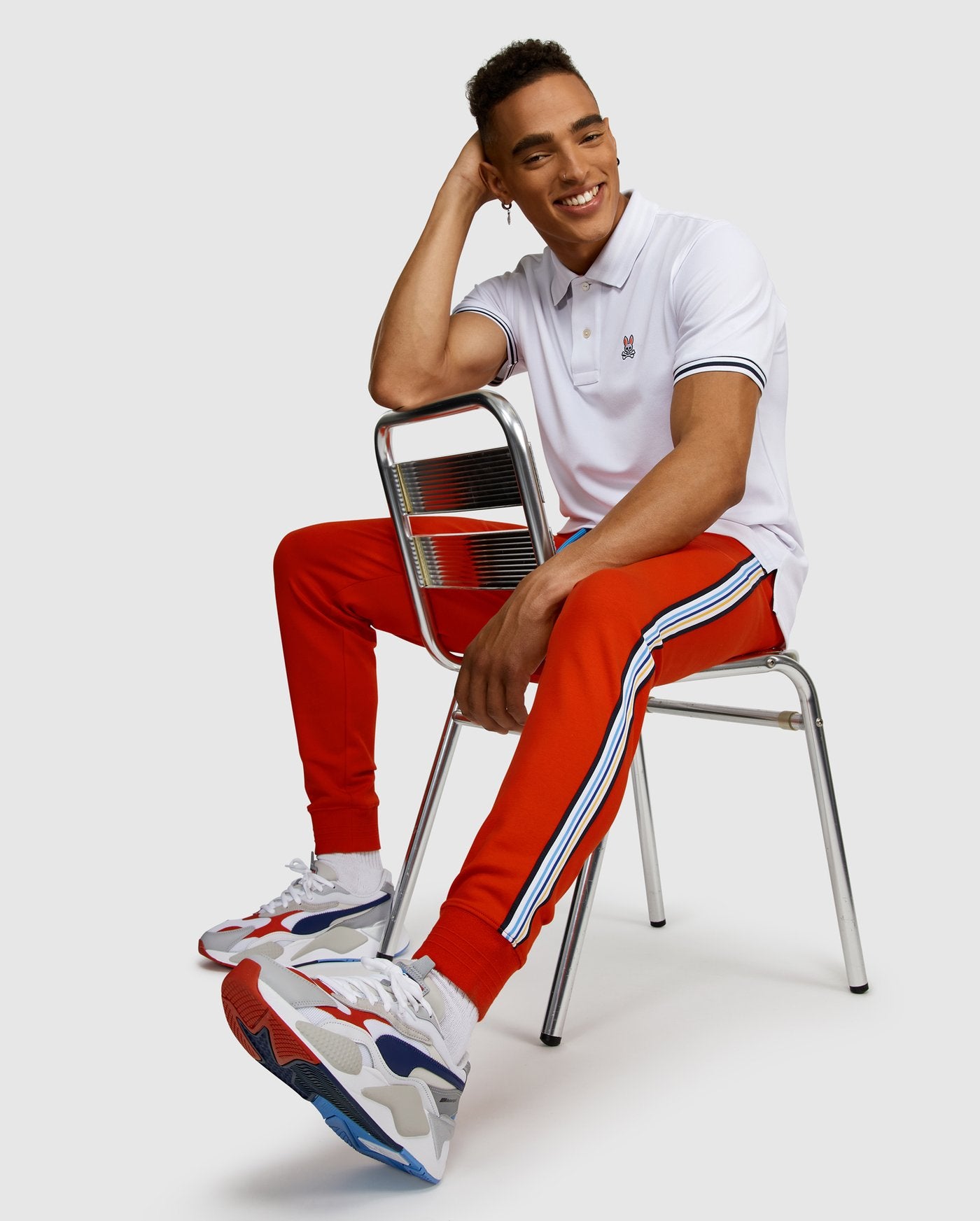 Psycho Bunny Mens Plumstead Sport Polo - White