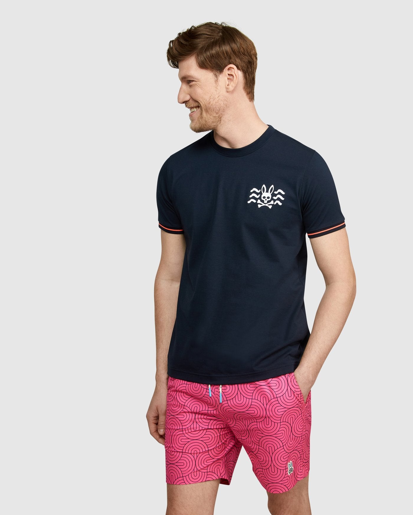 Psycho Bunny Mens Filcham Tee - Navy