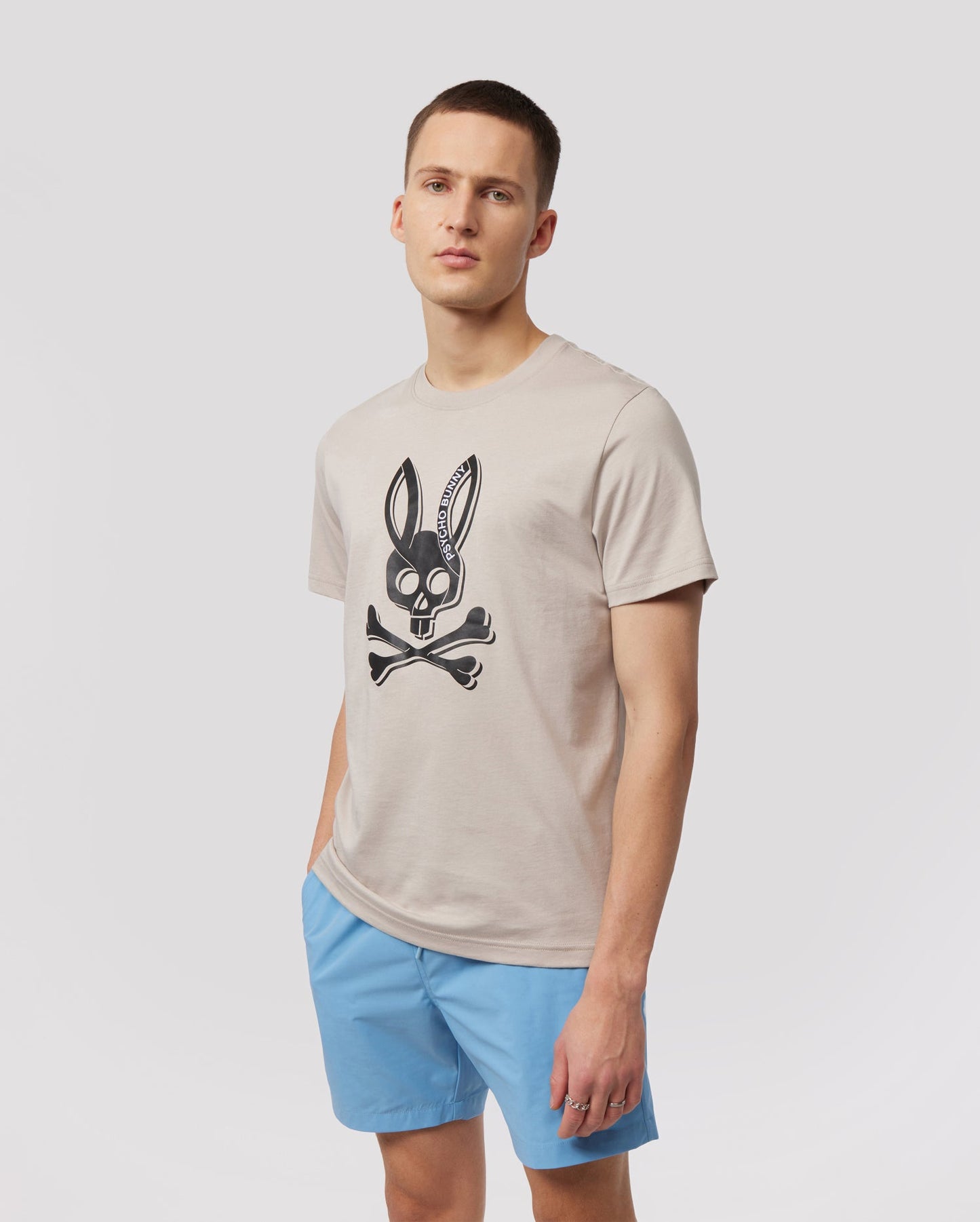 Psycho Bunny Mens Serge Graphic Tee - Sandstone
