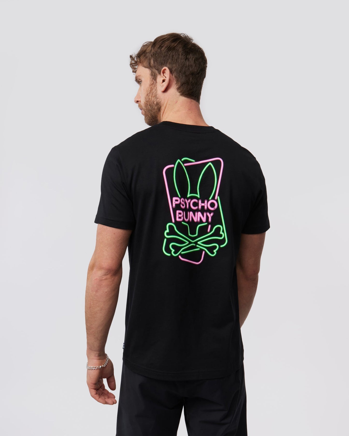Psycho Bunny Mens Claude Graphic Tee - Black