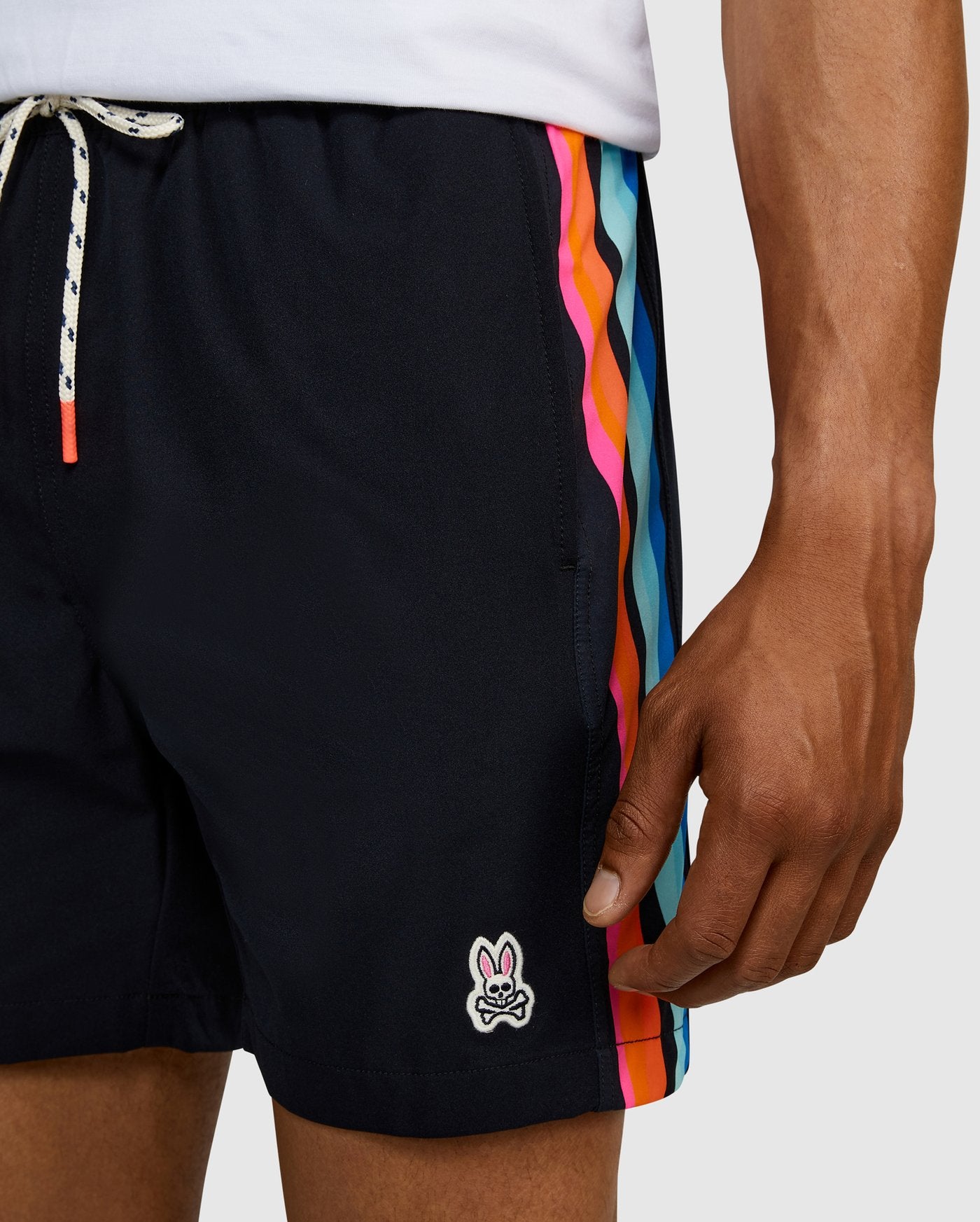 Psycho Bunny Mens Bickling Swim Trunks - Black