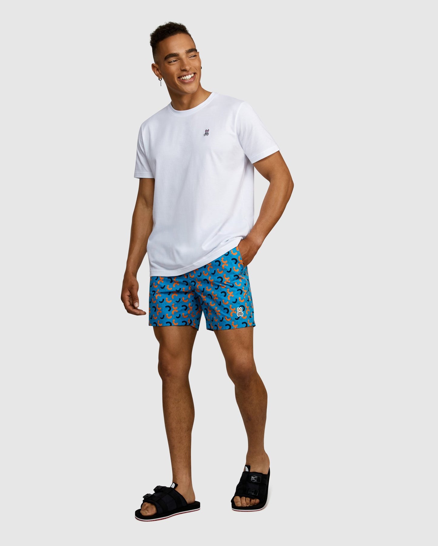 Psycho Bunny Mens Shingle Swim Trunks - Shocking Orange