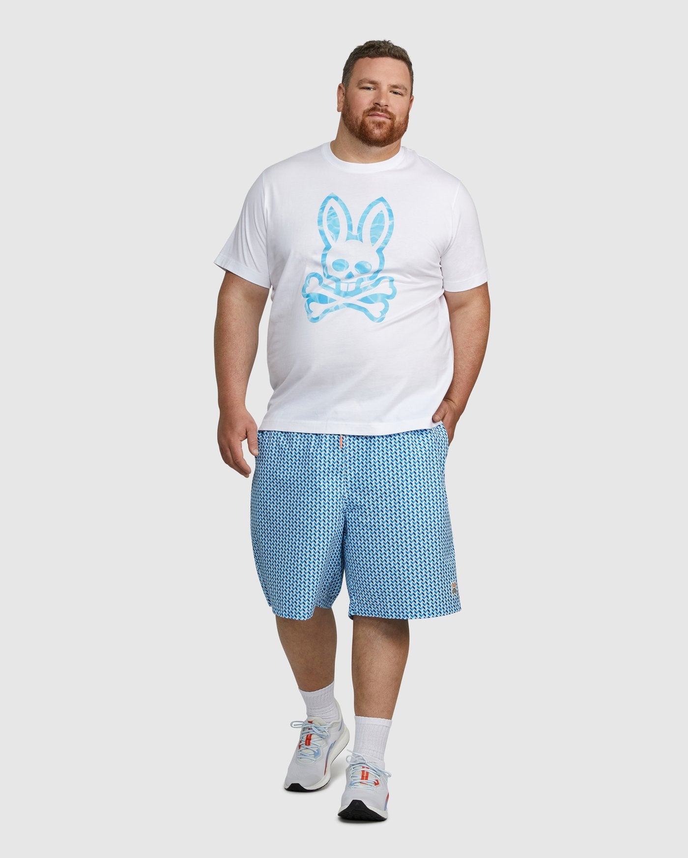 Psycho Bunny Mens Hockham Graphic Tee - White