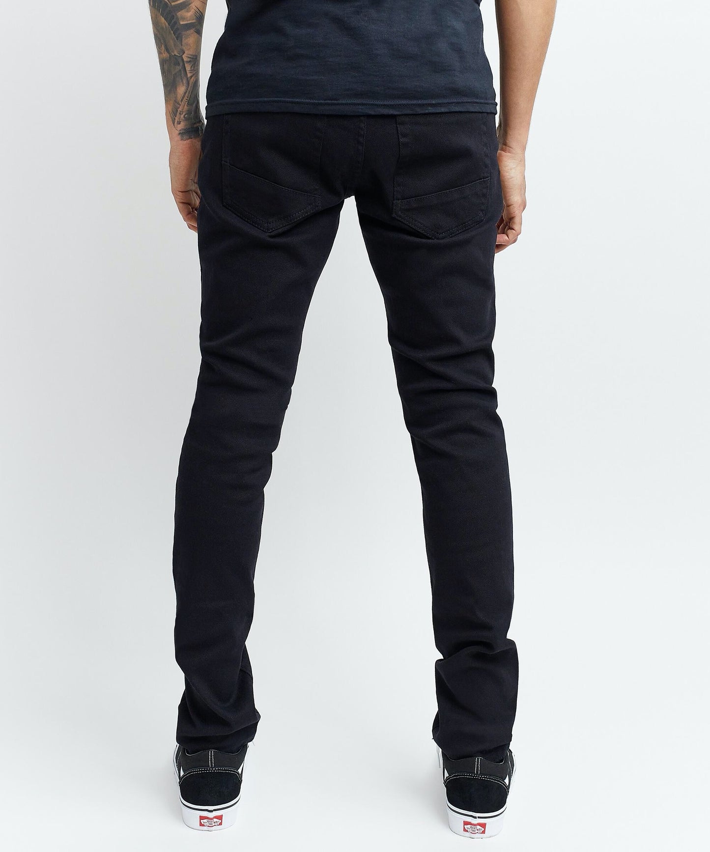 Reason Huntington Ripped Slim Denim in Black