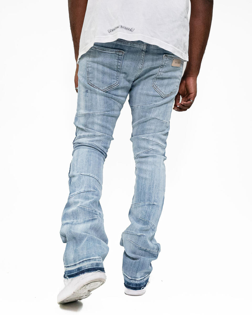 Golden Denim The Stacked Playas' - Light Wash