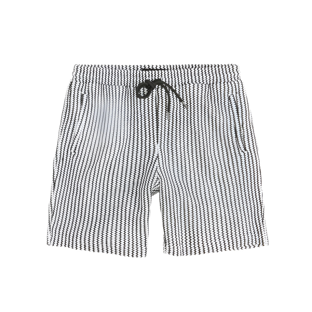 Reason Knit Shorts - B&W Stripe