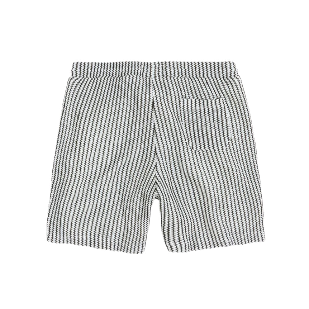 Reason Knit Shorts - B&W Stripe