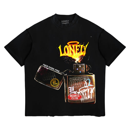 Lonely Hearts Club Find Your Fire Tee - Black