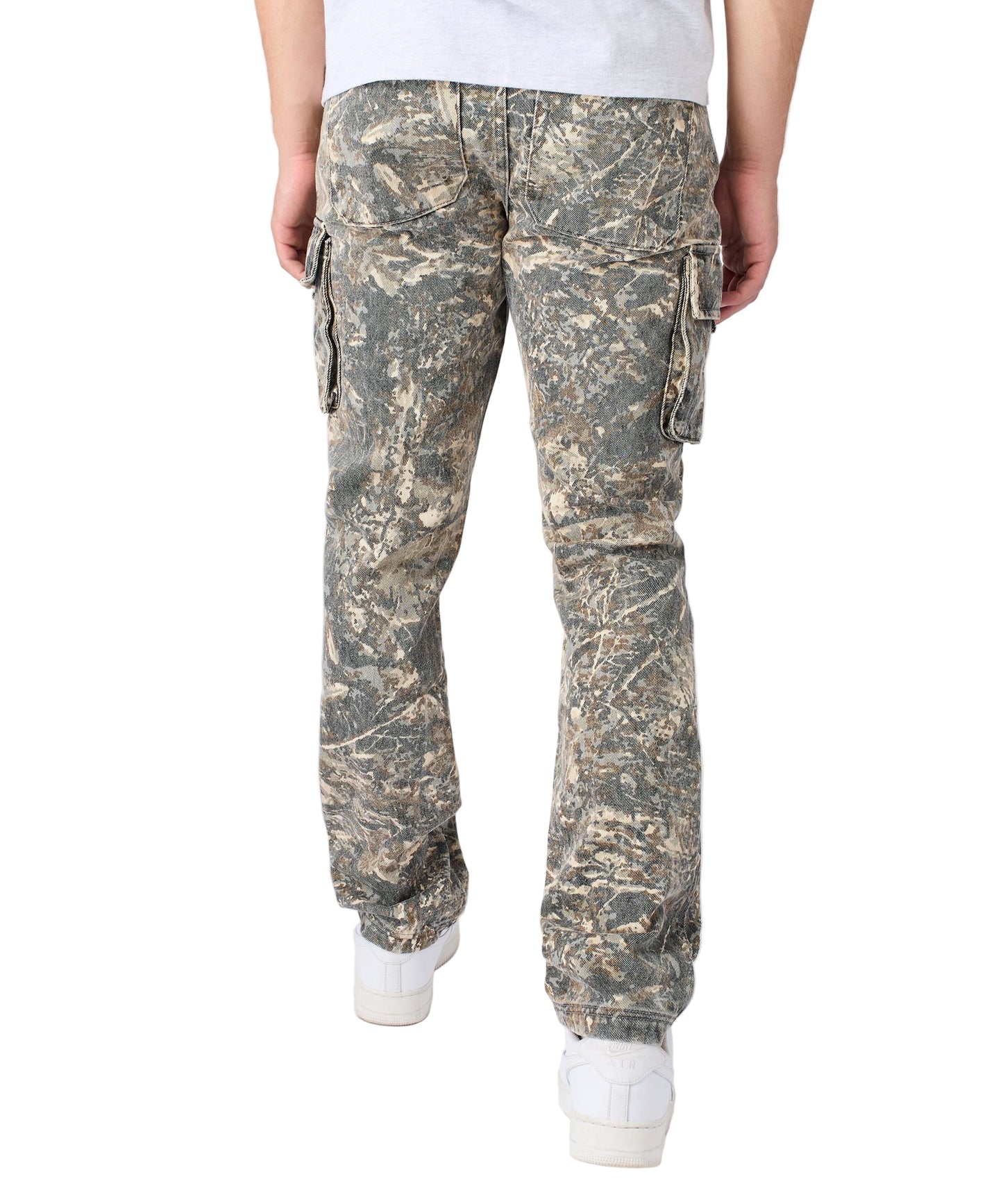 Reason Cargo Pocket Denim Pants - Wood Camo