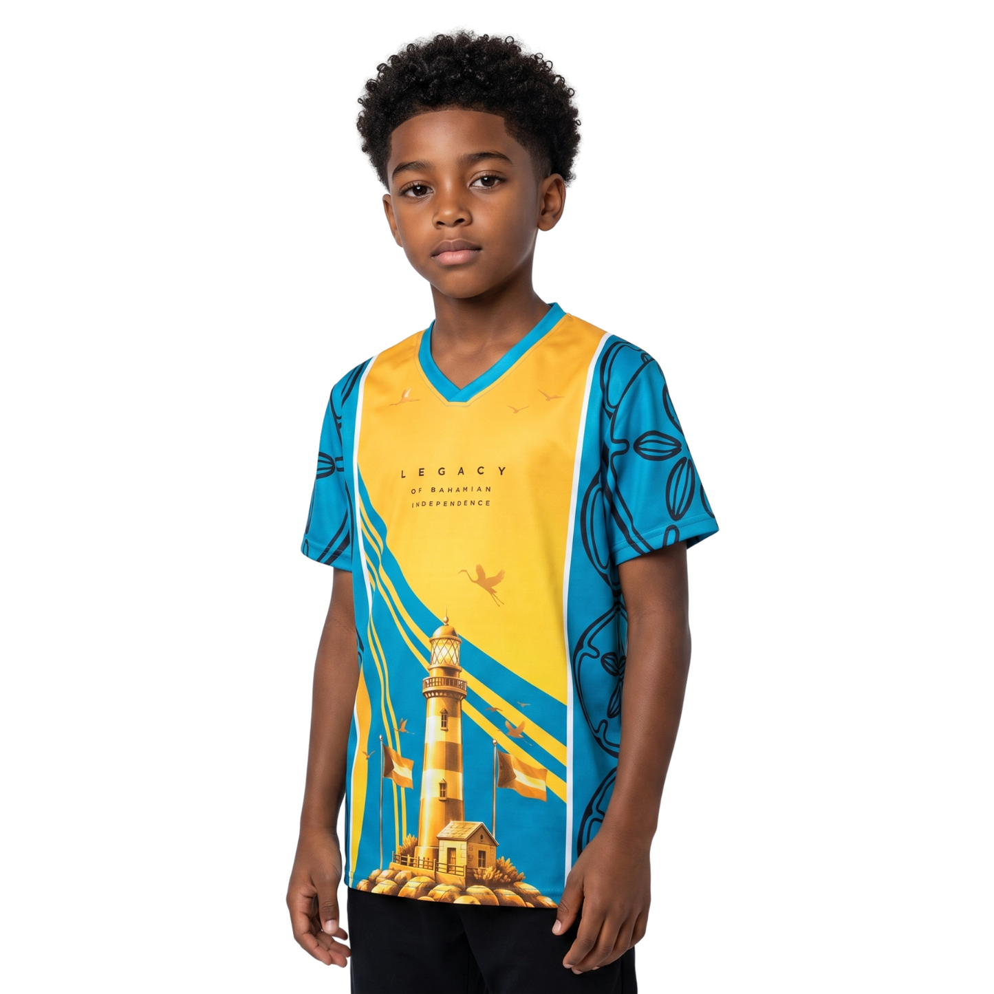 The Legacy Harvora V-Neck Tee - Aqua