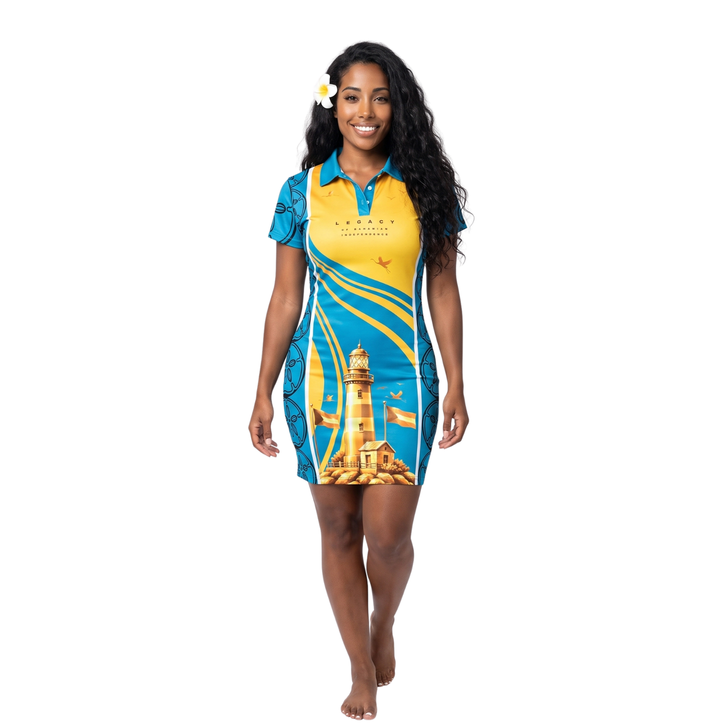 The Legacy Harvora Polo Dress - Aquamarine