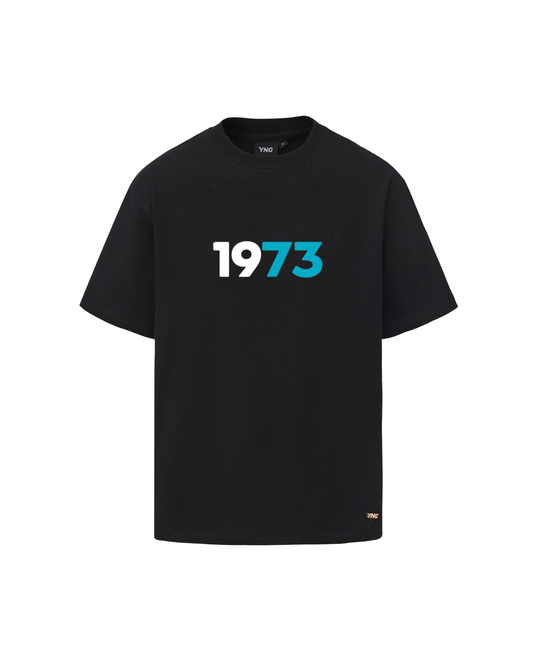 The 1973 Collection Premium Greatness Tee - Black/Aqua