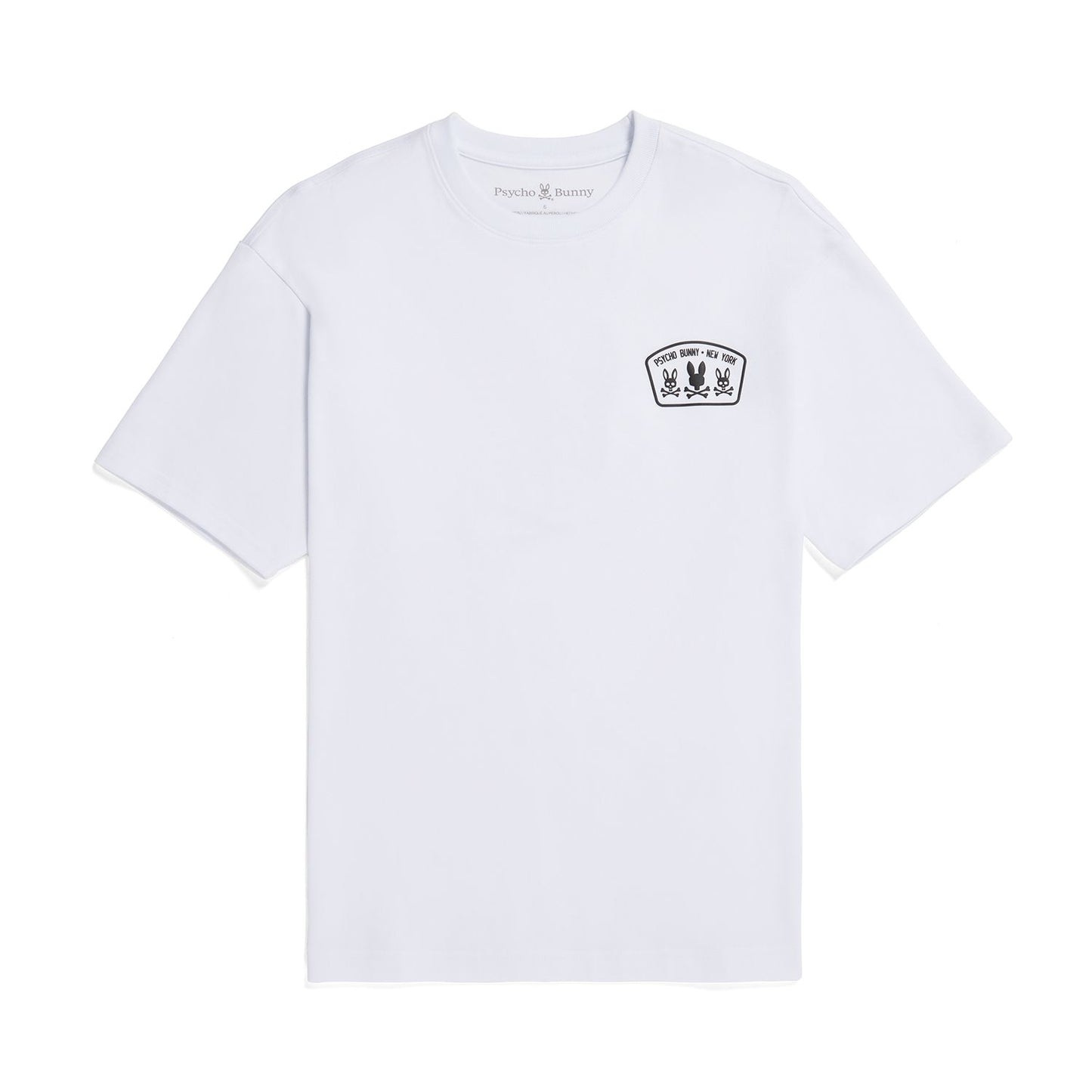 Psycho Bunny Mens Lambert Relaxed Fit Graphic Tee - White