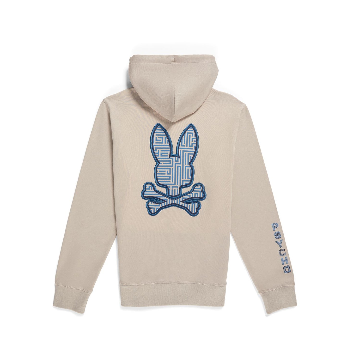 Psycho Bunny Mens Dammes Popover Hoodie - Sandstone