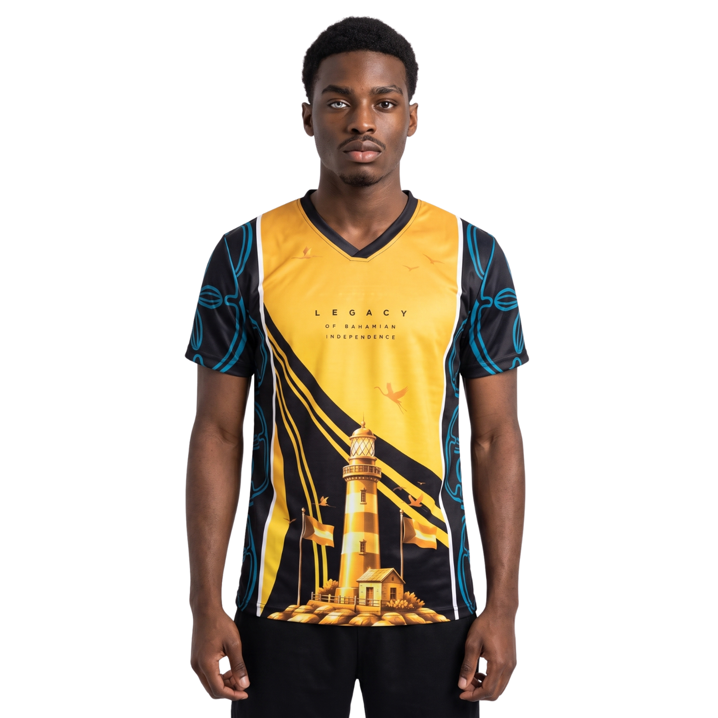 The Legacy Harvora V-Neck Tee - Black