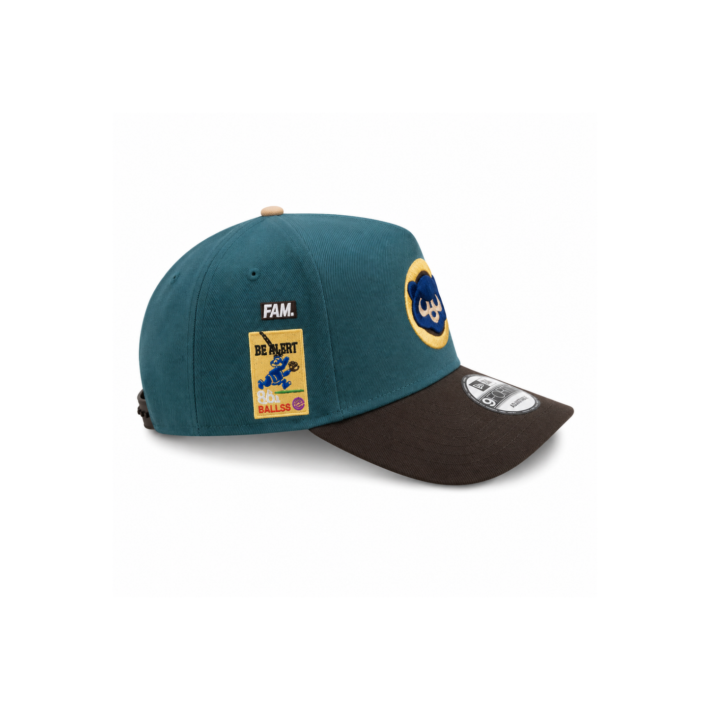New Era x FAM. Chicago Cubs 9FORTY Snapback – Teal/Brown