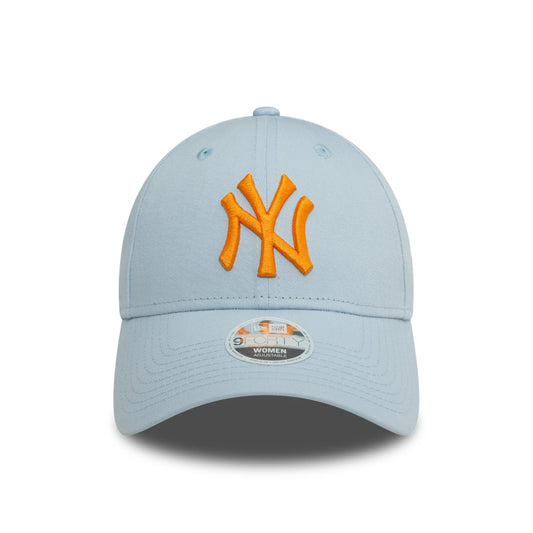 New Era 9FORTY Women’s League New York Yankees Cap - Powder Blue/Sunrise Orange
