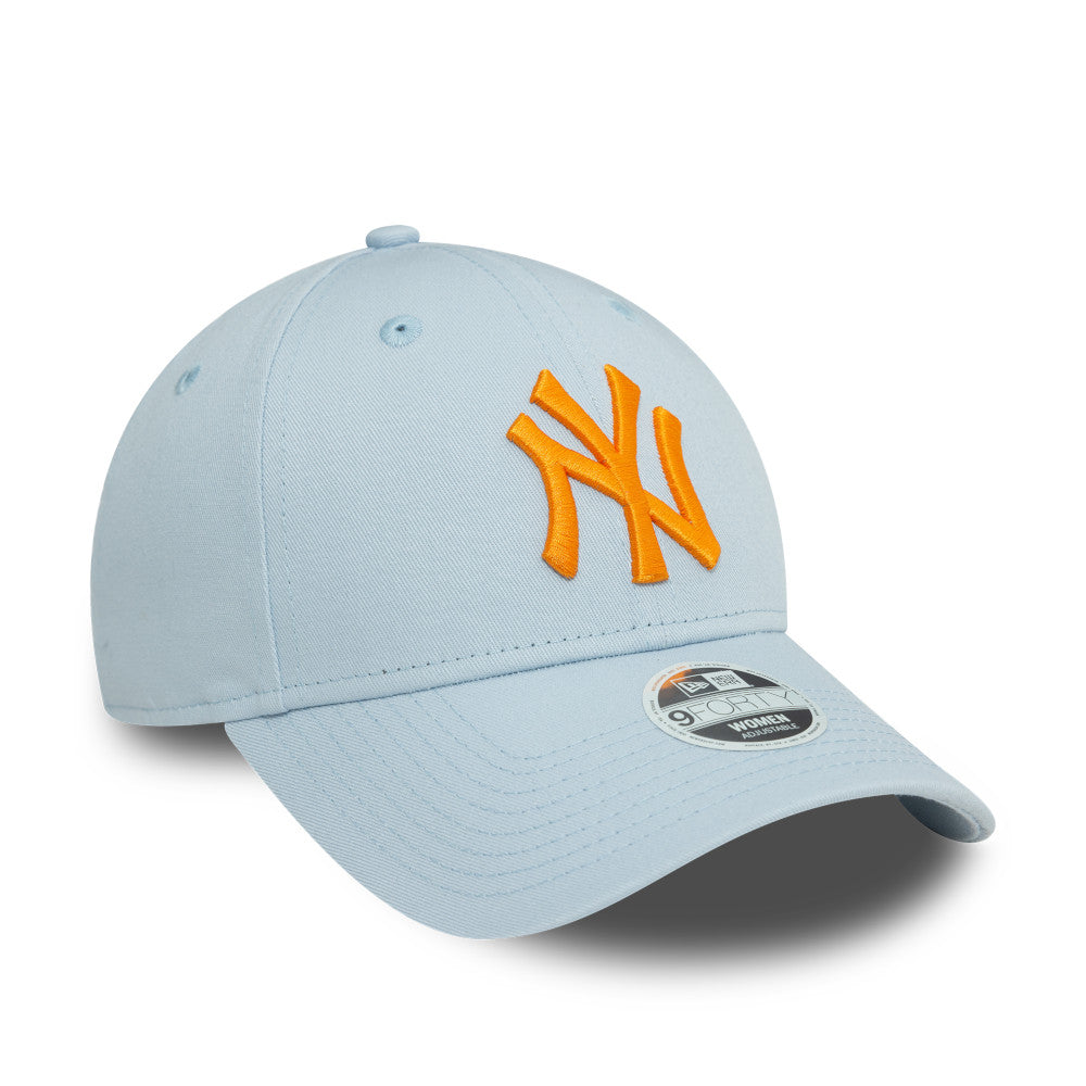 New Era 9FORTY Women’s League New York Yankees Cap - Powder Blue/Sunrise Orange