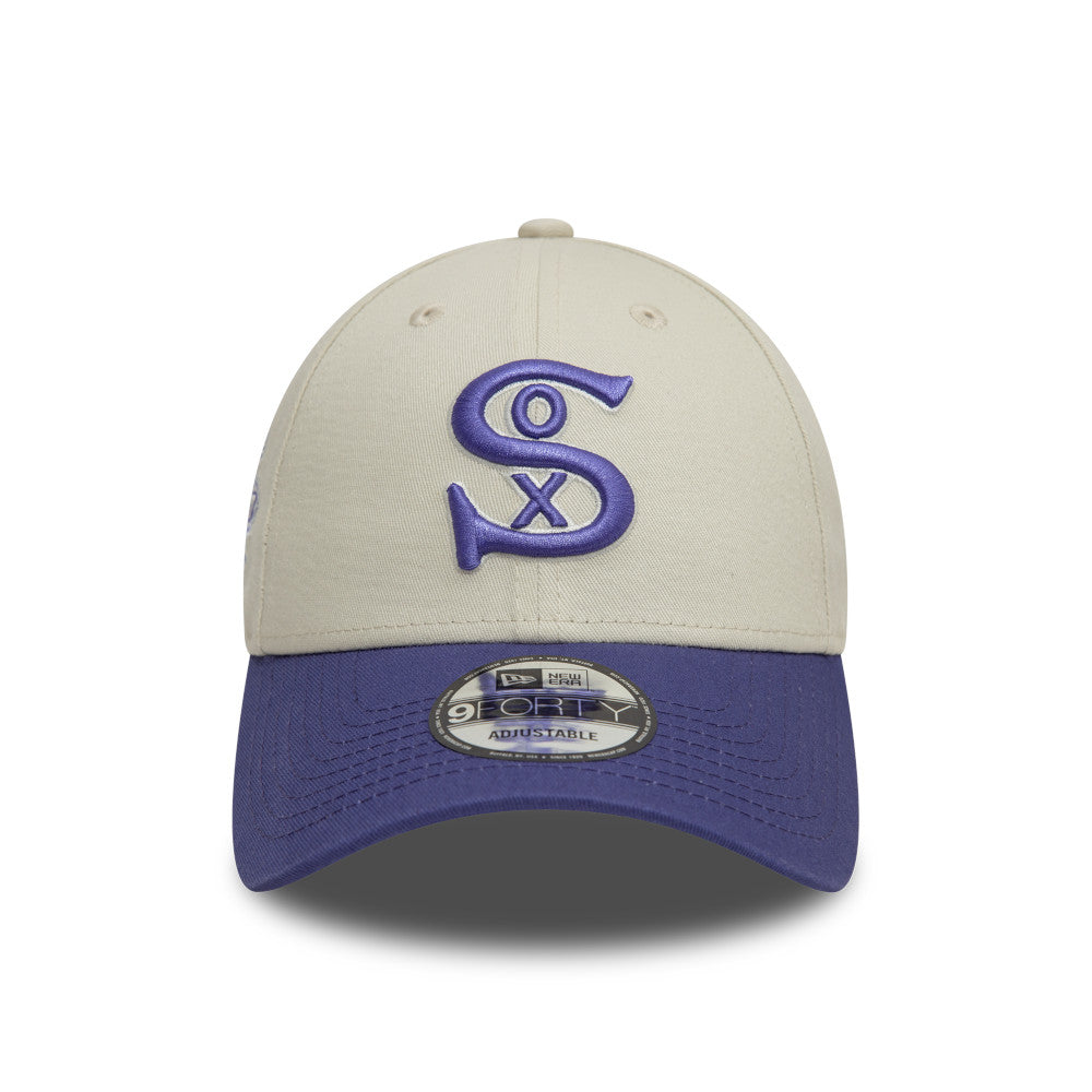 New Era 9FORTY Chicago White Sox Cap - Cream and Purple