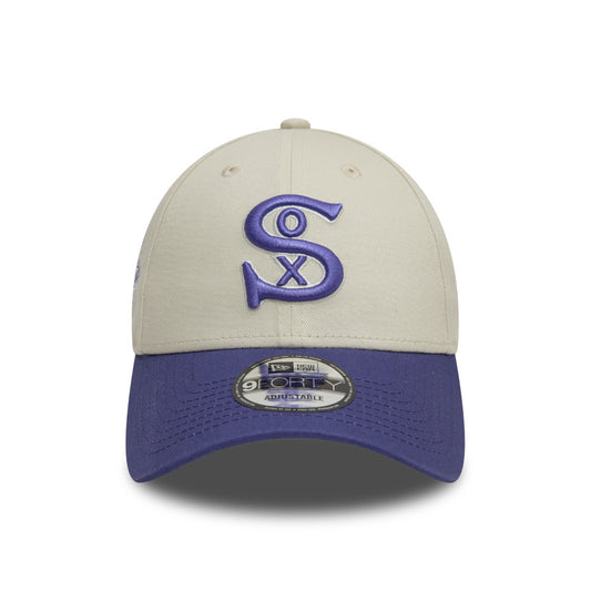 New Era 9FORTY Chicago White Sox Cap - Cream and Purple