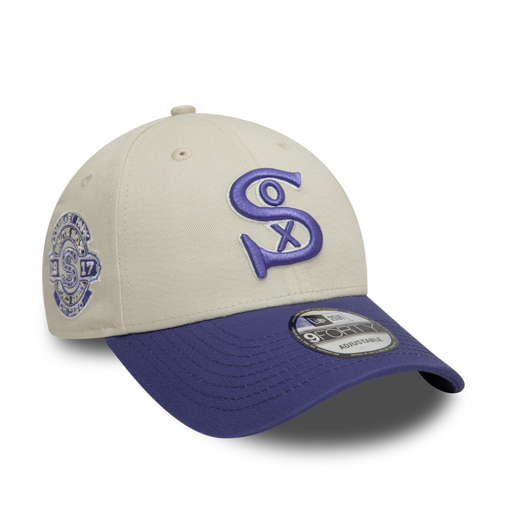 New Era 9FORTY Chicago White Sox Cap - Cream and Purple