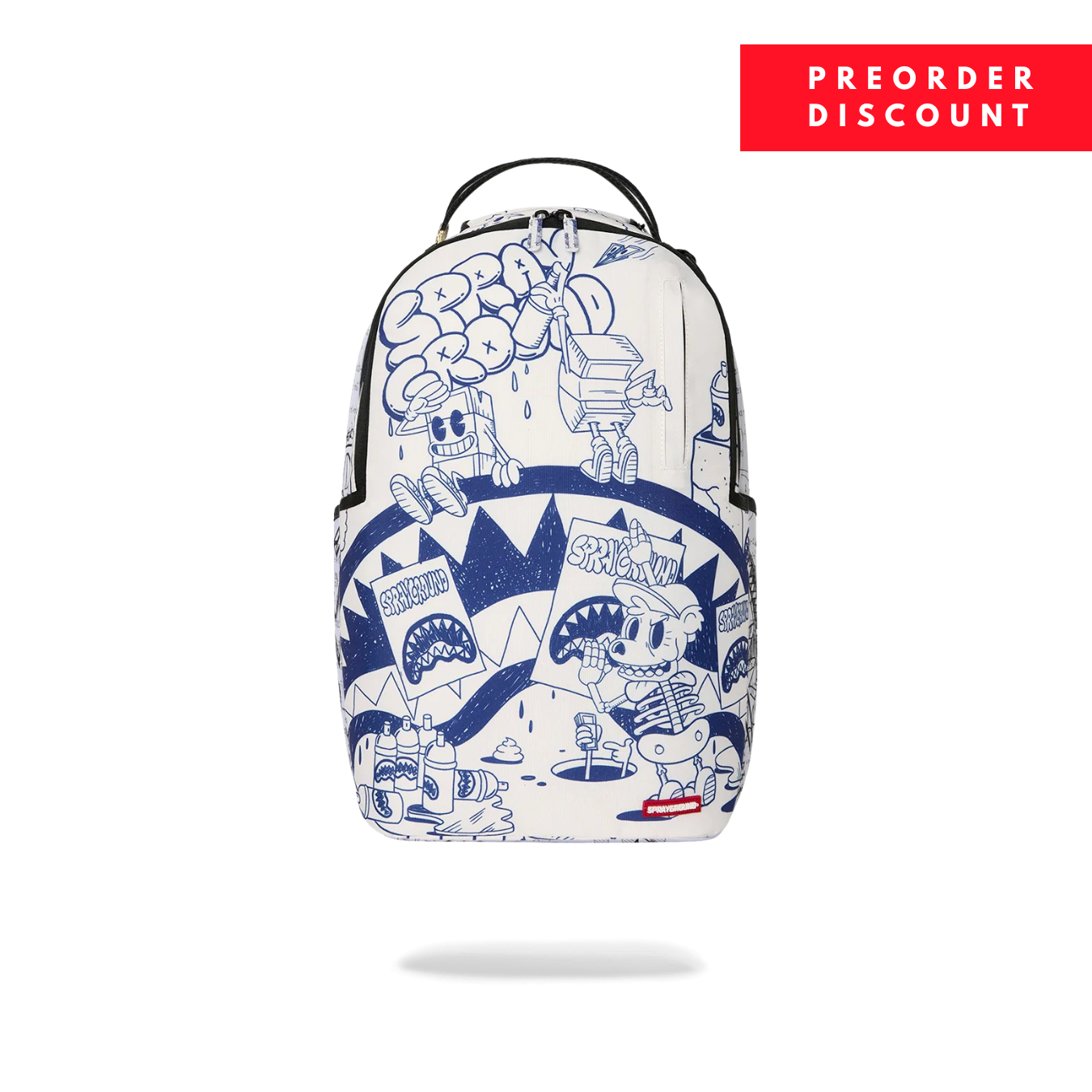 Sprayground Blue Ink Doodle Backpack