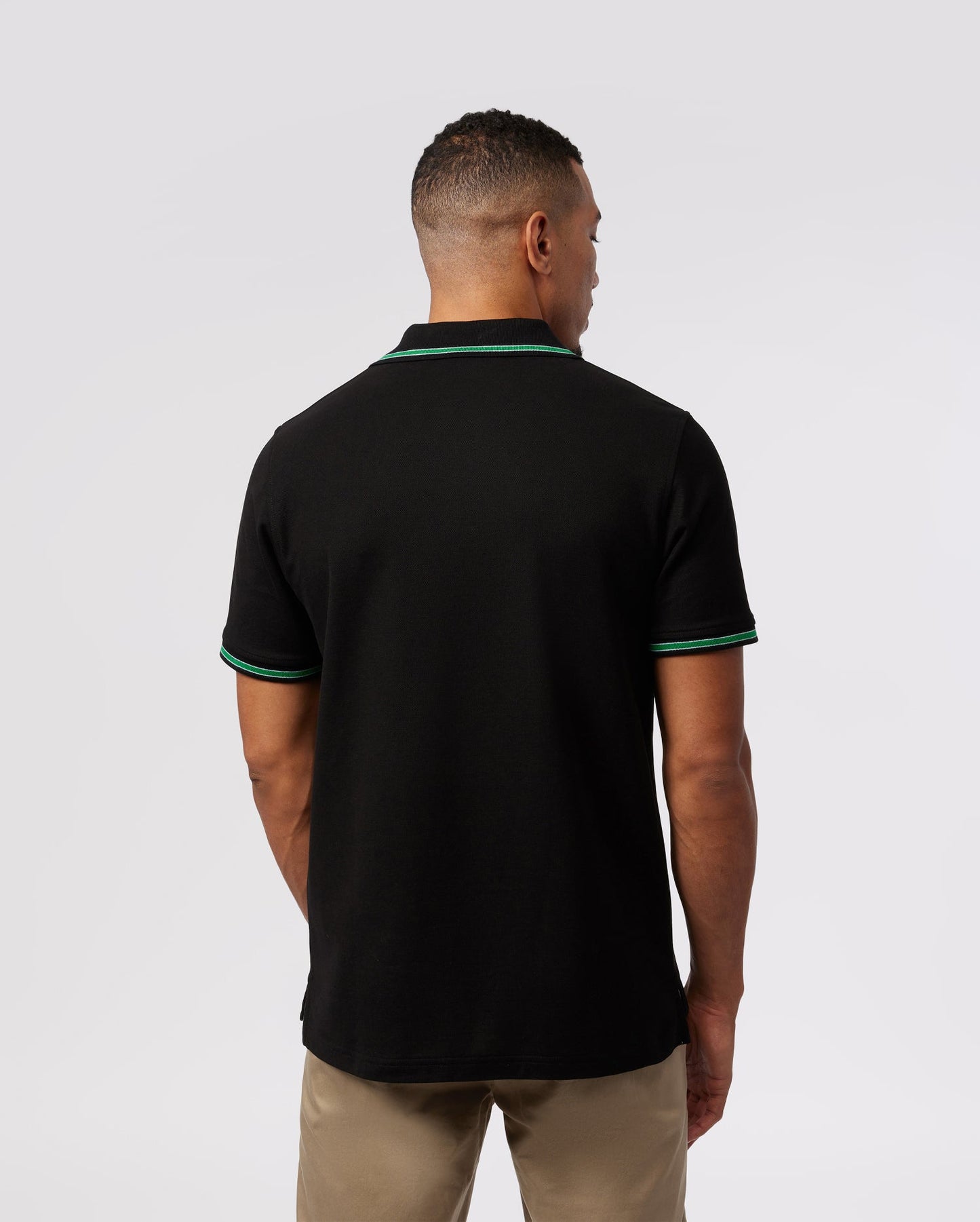 Psycho Bunny Mens Yorkville Embroidered Pique Polo - Black