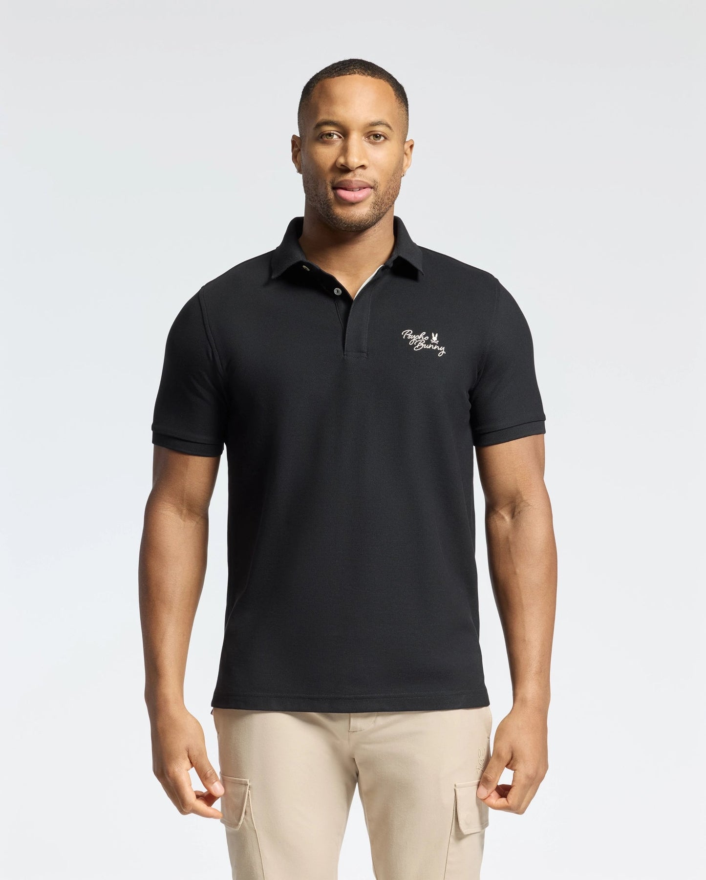 Psycho Bunny Desert Pique Polo - Black