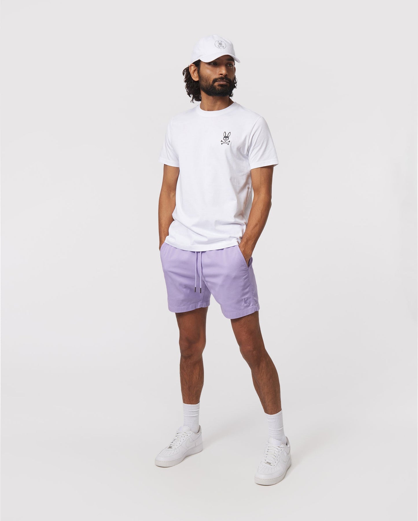 Psycho Bunny Men's Crosby Reflective Print Graphic Tee - White