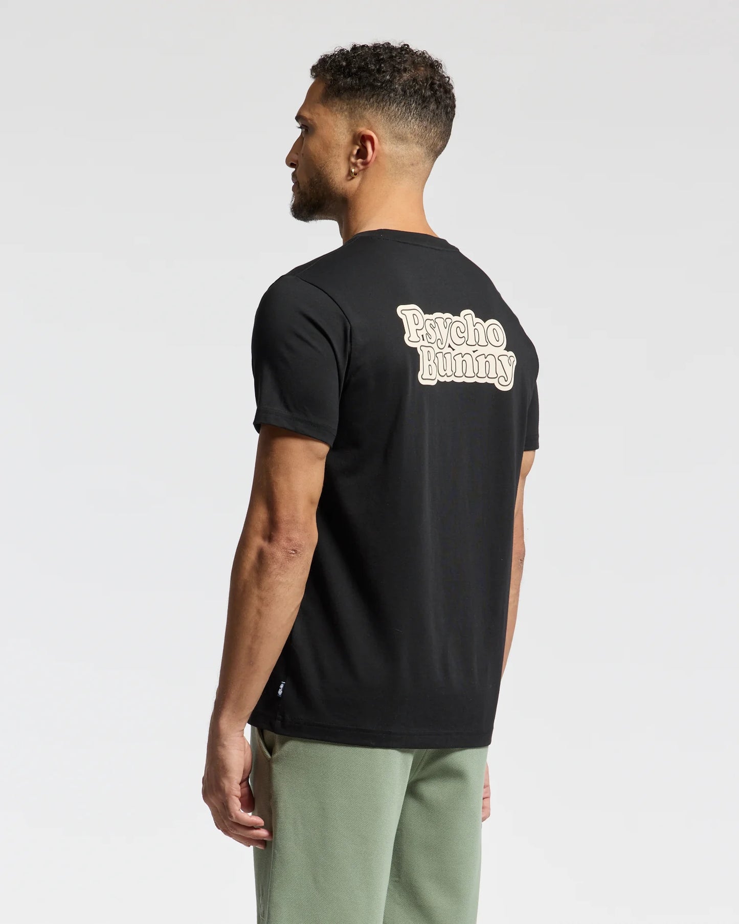 Psycho Bunny Elliot Front Back Graphic Tee - Black