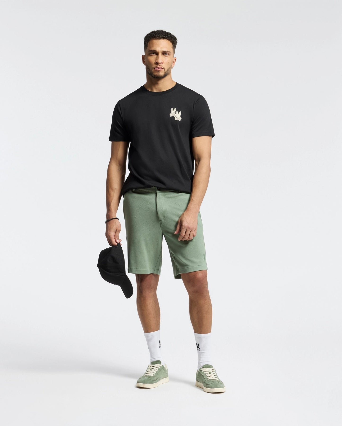 Psycho Bunny Elliot Front Back Graphic Tee - Black