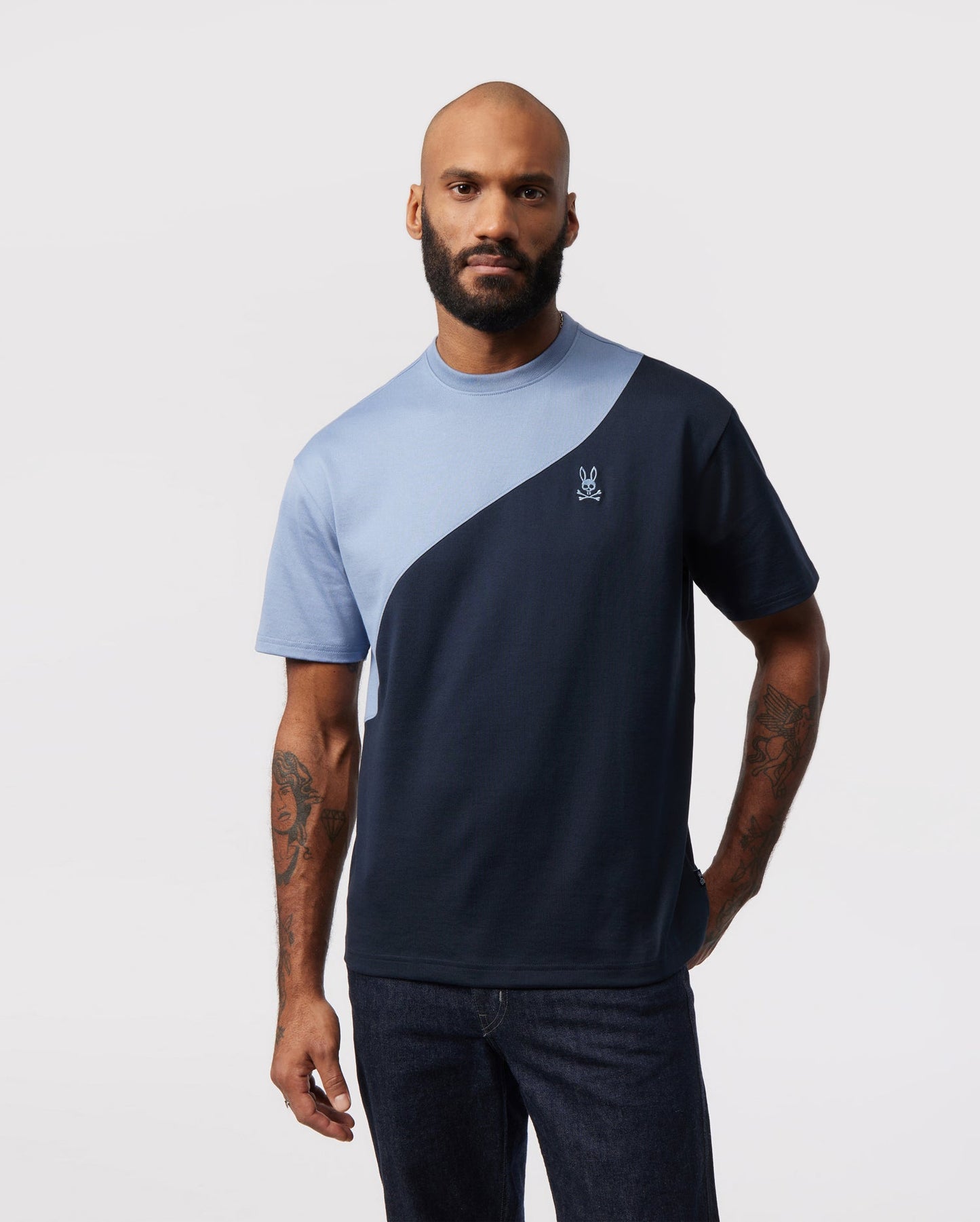 Psycho Bunny Kenney Relaxed Fit Embroidery Tee - Navy