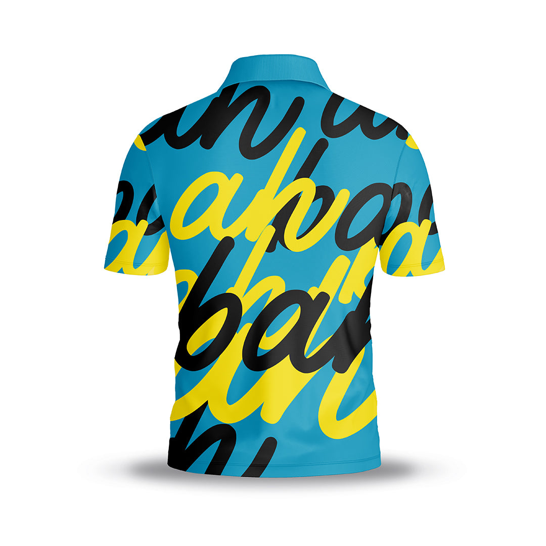 The Bah Script Collection (Independence) Polo - Aqua