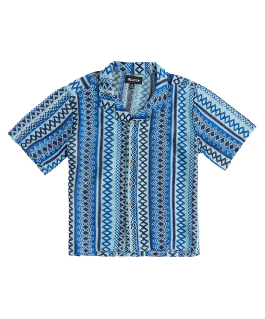 Reason Jacquard Polo Shirt - Oceano