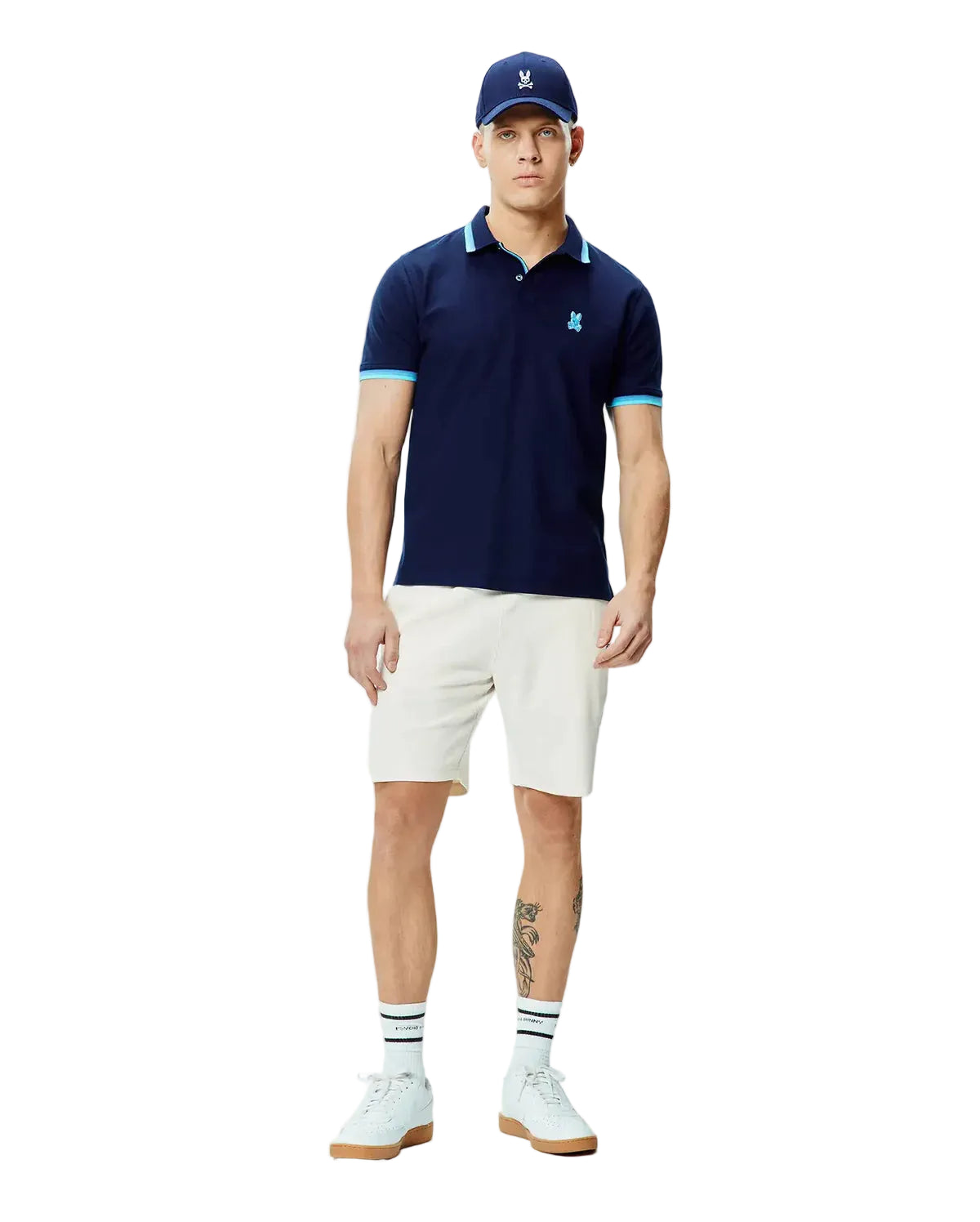 Psycho Bunny Holden Pique Polo - Evening Blue