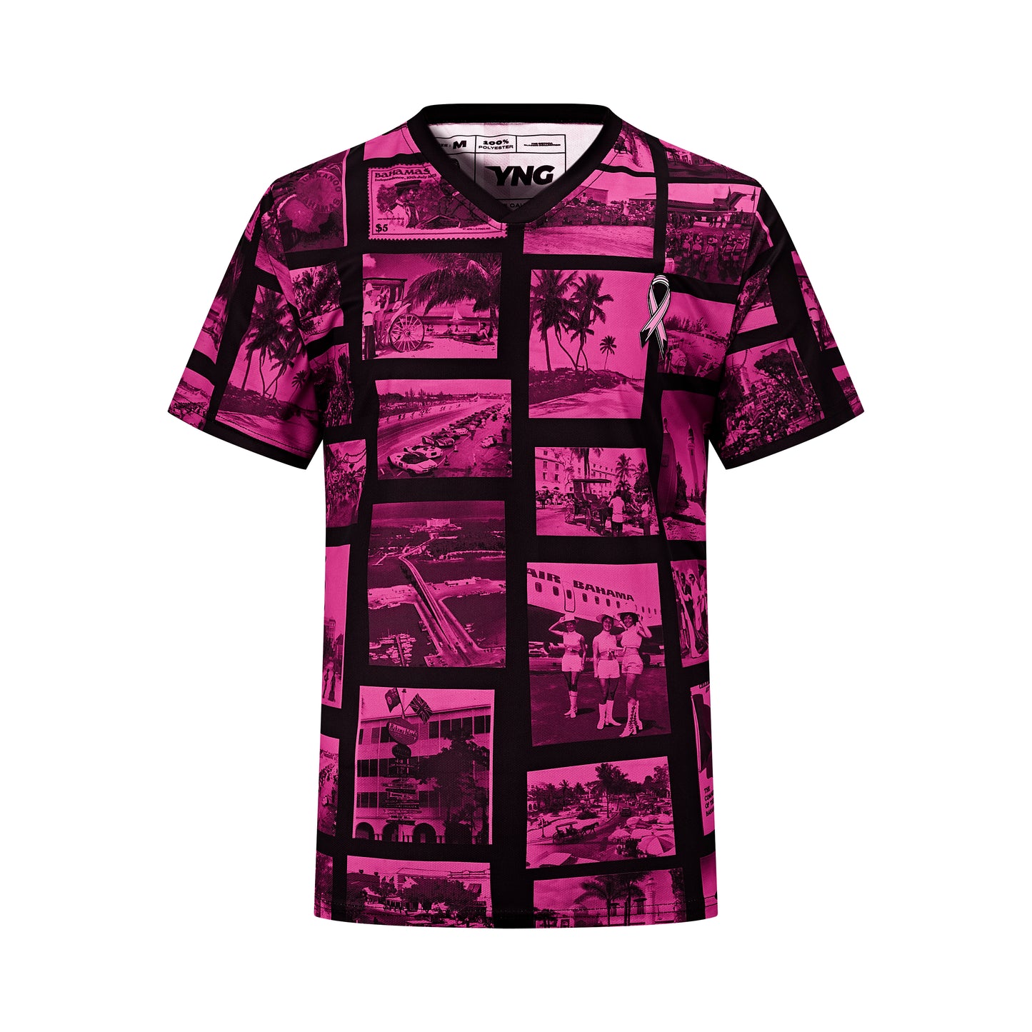 The Coyaba Classic V-Neck T-Shirt (Breast Cancer Awareness) - Black