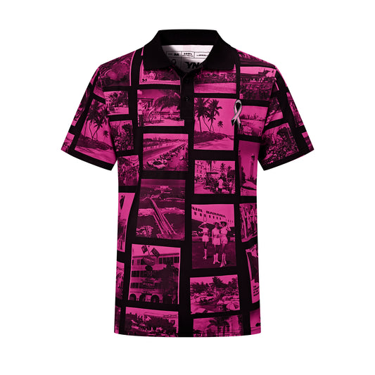 The Coyaba Classic Unisex Polo (Breast Cancer Awareness) - Black