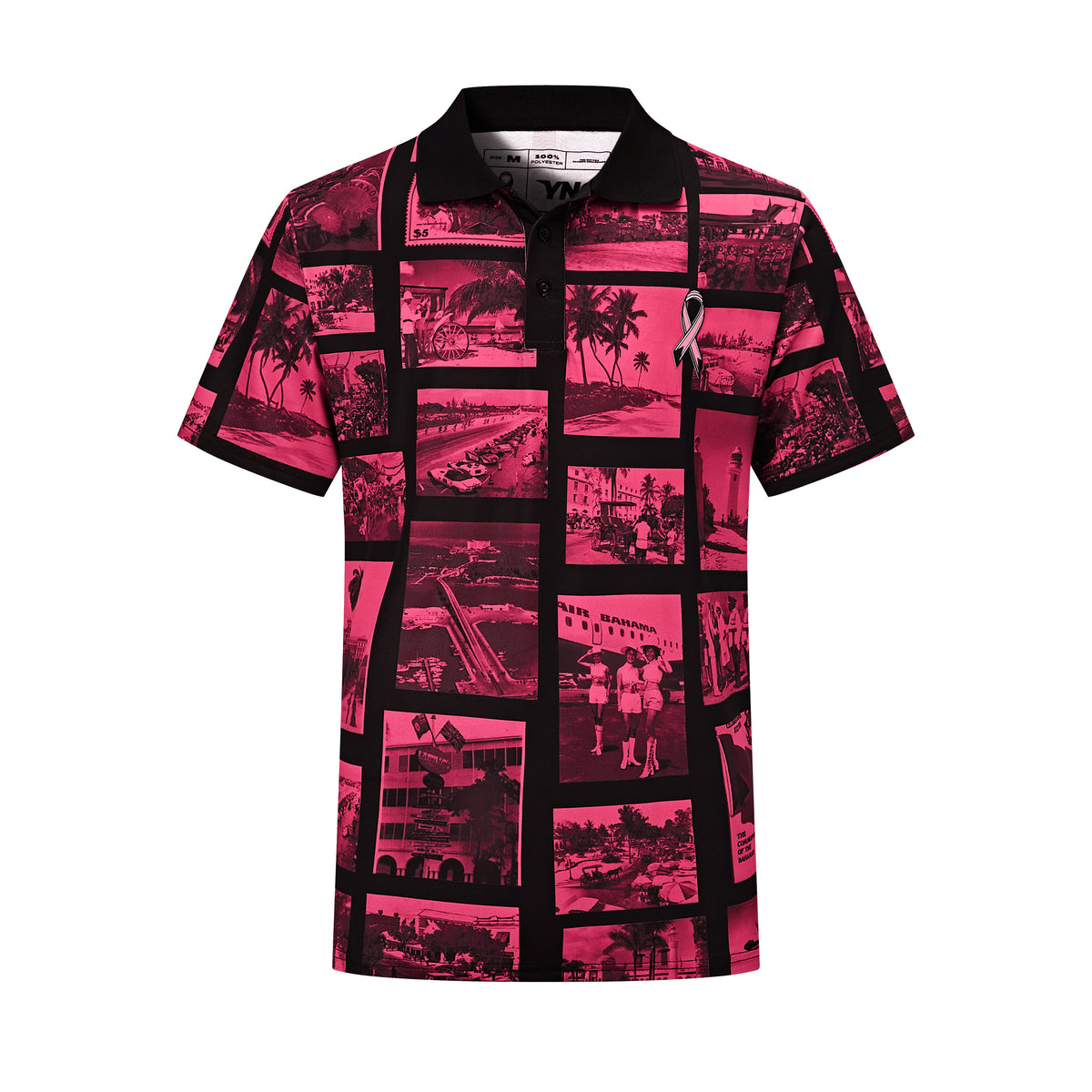 The Coyaba Classic Unisex Polo (Breast Cancer Awareness) - Black