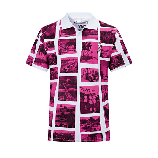 The Coyaba Classic Unisex Polo (Breast Cancer Awareness) - White